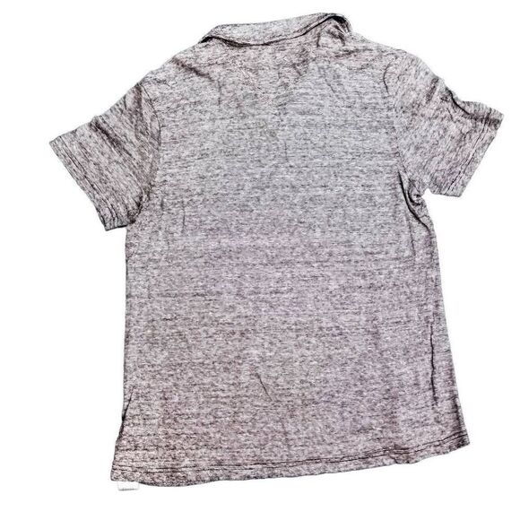 Michael Kors Black and White Short Sleeve Polo Shirt Linen Blend - Picture 2 of 7